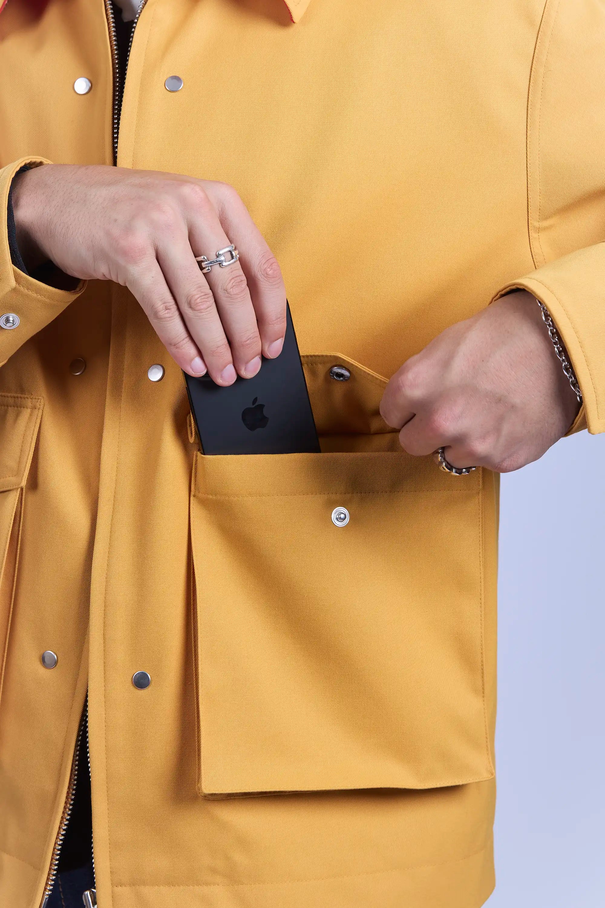 Large front pockets with flap closure