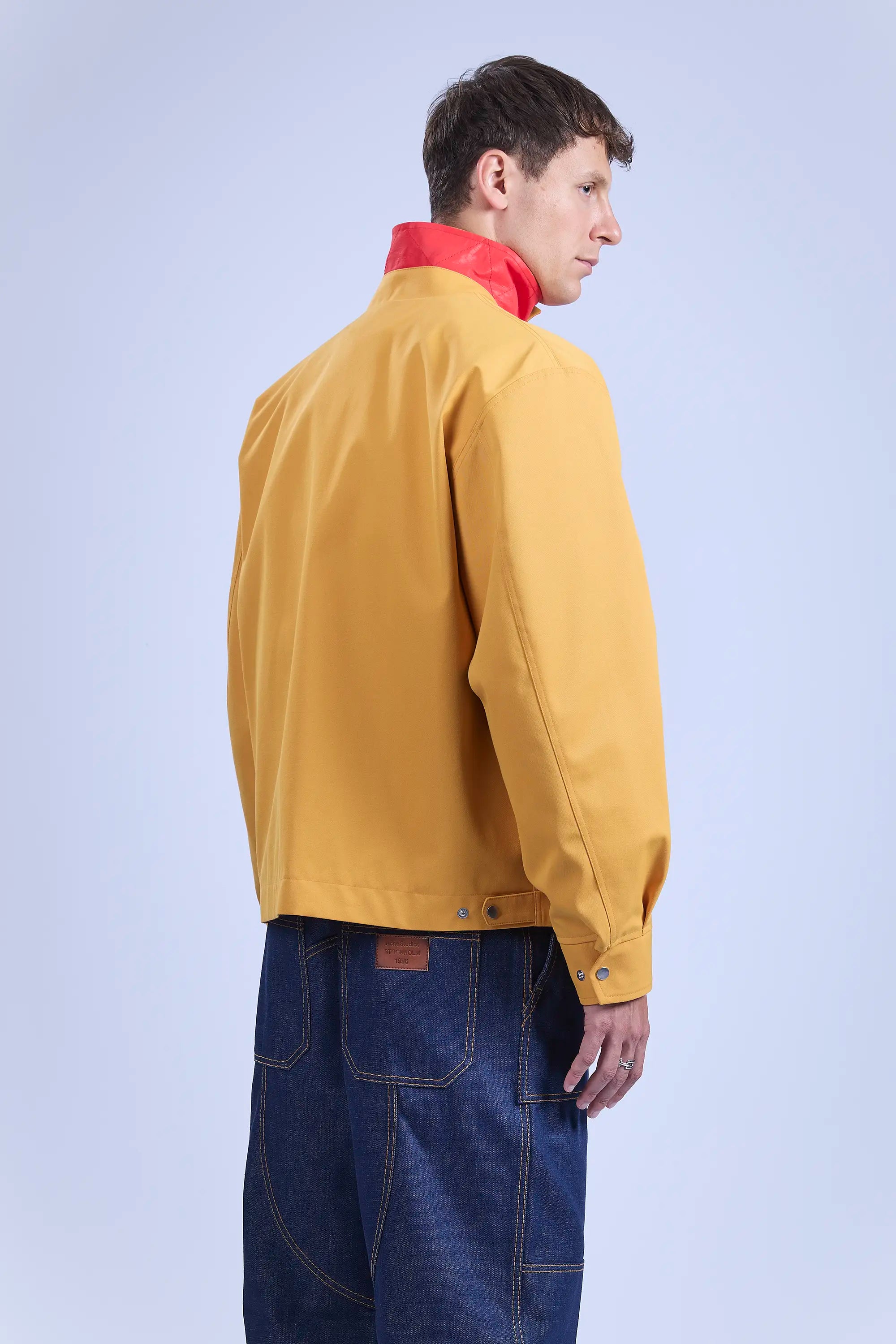 Back side view right with red collar for increased day-time visibility