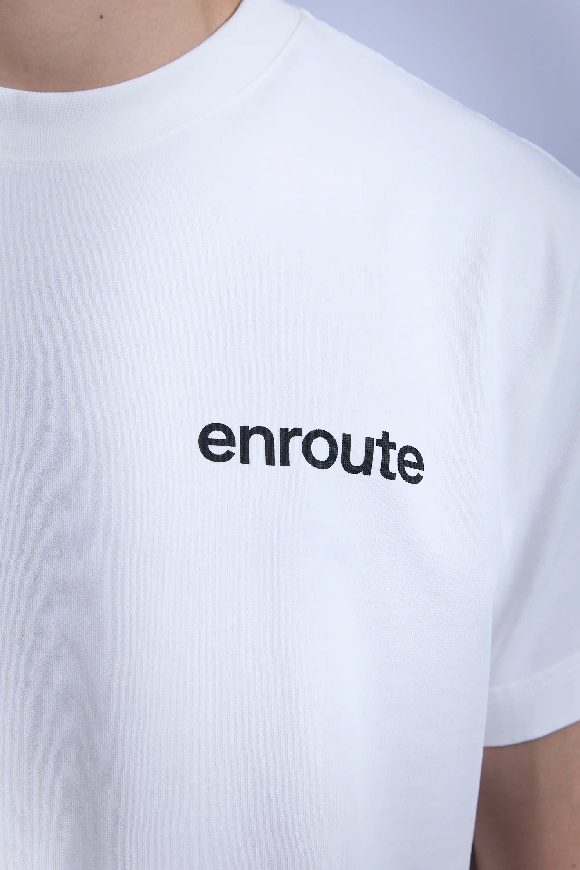 Detail view enroute print on the front